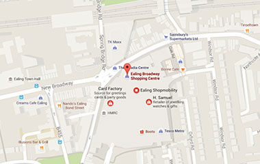 The Carwash Company - Find Us -  Ealing Broadway Shopping Centre, 101 The Broadway, Ealing, London, W5 5JY