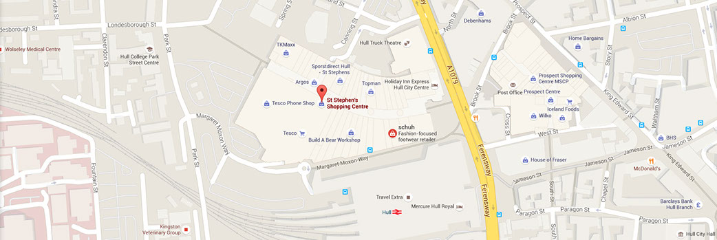 The Carwash Company - Find Us - St Stephen's Shopping Centre, 110 Ferensway, Hull, East Riding of Yorkshire, HU2 8LN